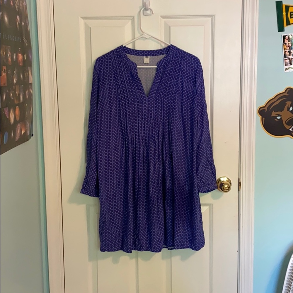 Blue printed dress